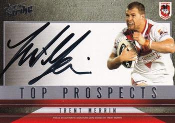 2011 NRL Strike - Top Prospects Signatures #TP12 Trent Merrin Front
